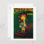 Carte Postale Poster promotionnel du chocolat Besnier (Devant / Derrière)