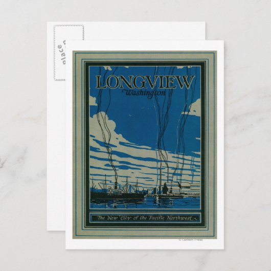 Carte Postale Poster publicitaire Longview, Washington (Devant / Derrière)