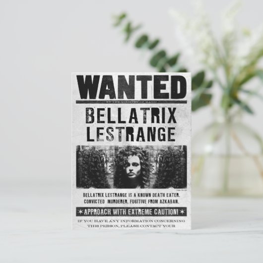 Carte Postale Poster Recherché Bellatrix Lestrange (Debout devant)