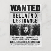 Carte Postale Poster Recherché Bellatrix Lestrange (Devant)