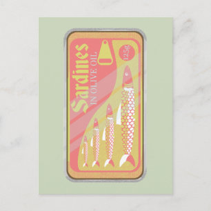 Carte Postale Poster Retro Sardines