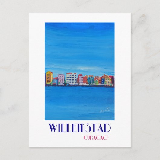 Carte Postale Poster rétro Willemstad Curacao (Devant)