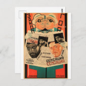 Carte Postale Poster russe de cinéma Avant-garde russe Imprimer (Devant / Derrière)
