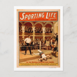 Carte Postale Poster "Sporting Life" Boxe Théâtre