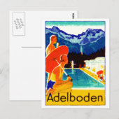 Carte Postale Poster suisse Adelboden 1925 (Devant / Derrière)