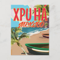 poster sur la plage de Xpu Há Mexico