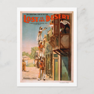 Carte Postale Poster théâtral perdu dans le désert arabe