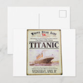 Carte Postale Poster Titanic (Devant / Derrière)