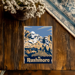 Carte Postale Poster touristique du Mont Rushmore