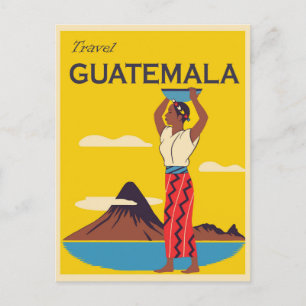 Carte Postale Poster touristique vintage Guatemala