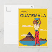 Carte Postale Poster touristique vintage Guatemala (Devant / Derrière)