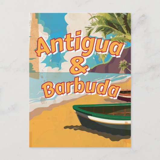 Carte Postale Poster vacances Vintages Antigua-et-Barbuda (Devant)