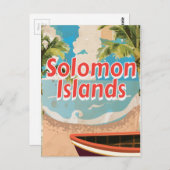 Carte Postale Poster vacances Vintages Îles Salomon (Devant / Derrière)