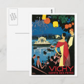 Carte Postale Poster Vichy Vintage French Travel (Devant / Derrière)