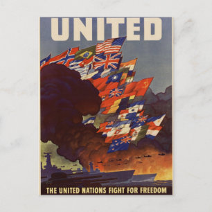 Carte postale Poster vintage 2ème guerre mondiale