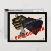 Carte postale Poster vintage 2ème guerre mondiale (Devant / Derrière)