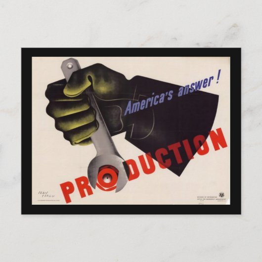 Carte postale Poster vintage 2ème guerre mondiale (Devant)