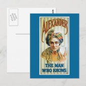 Carte Postale Poster vintage Alexander Magician 1915 (Devant / Derrière)