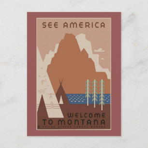 Carte Postale Poster vintage American Travel