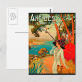 Carte Postale Poster vintage Antibes France (Devant / Derrière)