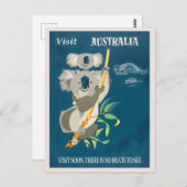 Carte Postale Poster vintage australien (Devant / Derrière)