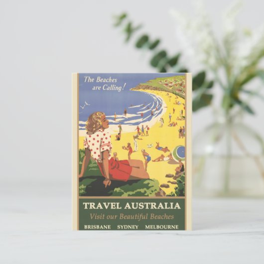 Carte Postale Poster vintage australien (Debout devant)