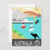 Carte Postale Poster vintage australien (Devant / Derrière)