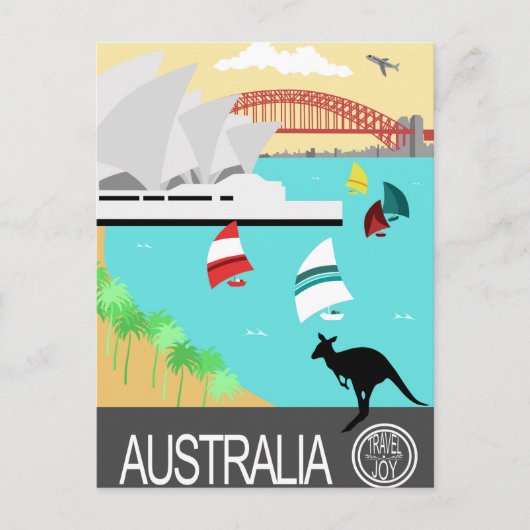 Carte Postale Poster vintage australien (Devant)
