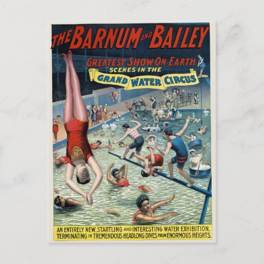 Carte Postale Poster vintage Barnum & Bailey Circus (Devant)