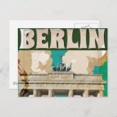 Carte Postale Poster vintage Berlin Travel (Devant / Derrière)