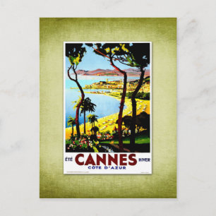 Carte Postale Poster vintage Cannes France