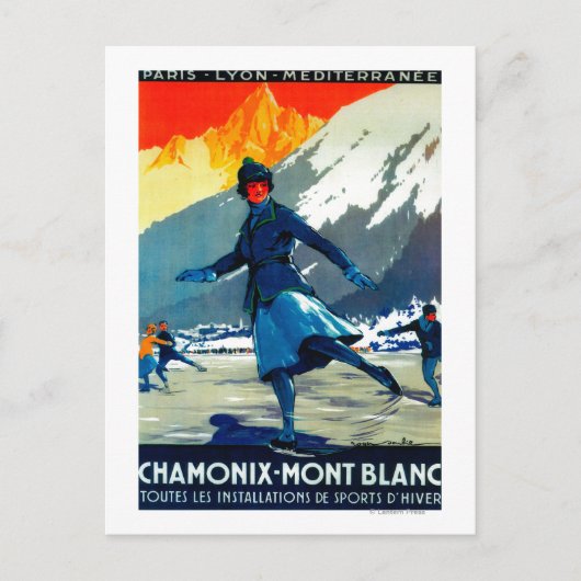 Carte Postale Poster Vintage Chamonix-Mont-Blanc Europe (Devant)