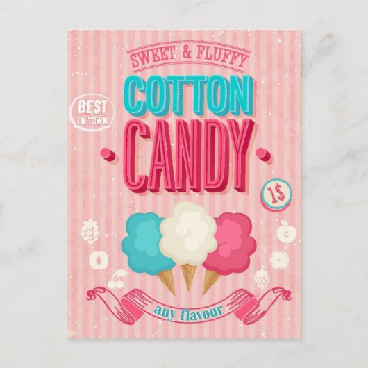 Carte Postale Poster vintage Cotton Candy (Devant)