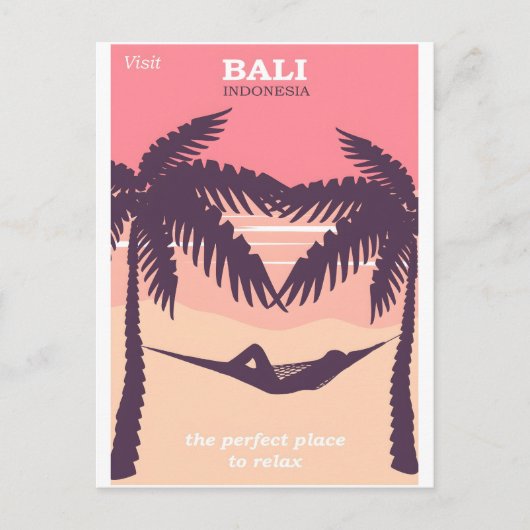 Carte Postale Poster vintage de Bali Indonésie (Devant)
