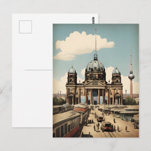 Carte Postale Poster vintage de Berlin (Devant / Derrière)