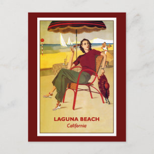 Carte Postale Poster vintage de Californie, Laguna Beach,