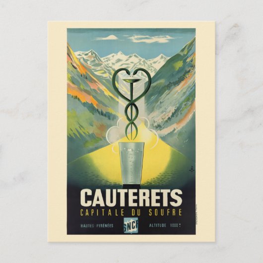 Carte Postale Poster vintage de Cauterets France (Devant)