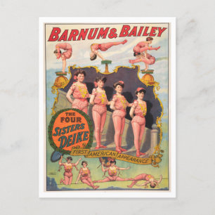 Carte Postale Poster vintage de cirque Barnum & Bailey pour Deik