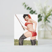 Carte Postale Poster vintage de goupille- de pêche (Debout devant)