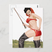 Carte Postale Poster vintage de goupille- de pêche (Devant / Derrière)