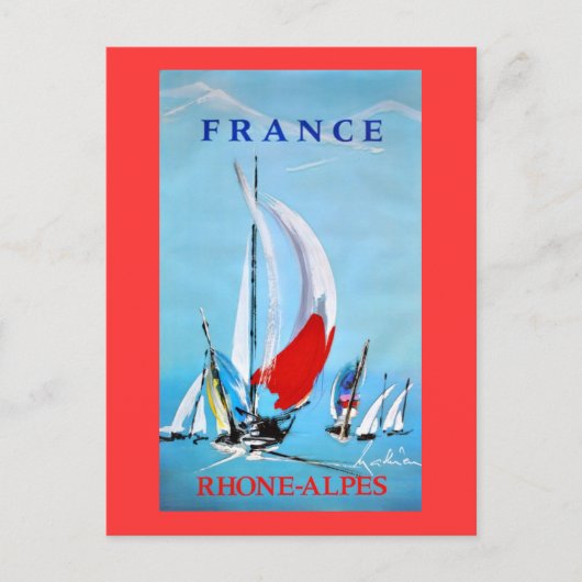 Carte Postale Poster vintage de la Voile (Devant)