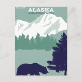 Carte Postale Poster vintage de l'Alaska (Devant)