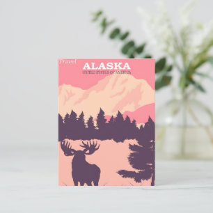 Carte Postale Poster vintage de l'Alaska