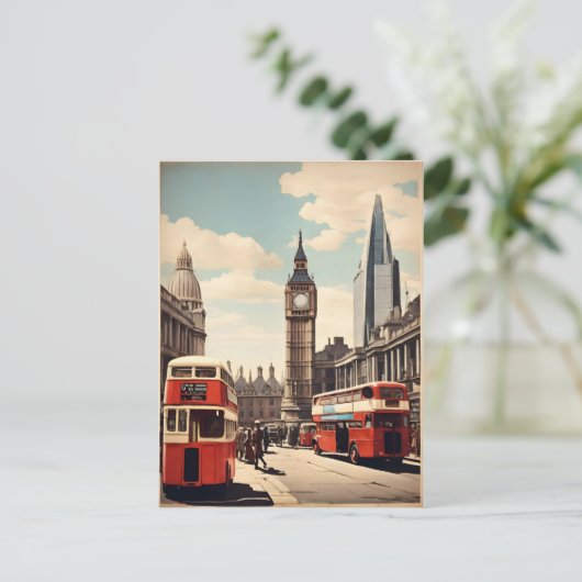 Carte Postale Poster vintage de Londres (Debout devant)