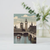 Carte Postale Poster vintage de Londres (Debout devant)