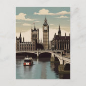 Carte Postale Poster vintage de Londres (Devant)