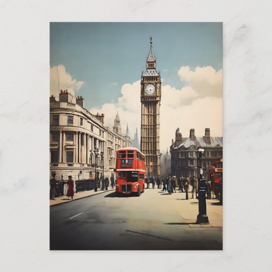Carte Postale Poster vintage de Londres (Devant)