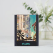 Carte Postale Poster vintage de Miami  (Debout devant)