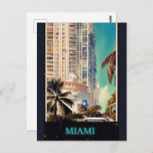 Carte Postale Poster vintage de Miami  (Devant / Derrière)