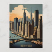 Carte Postale Poster vintage de New York (Devant)